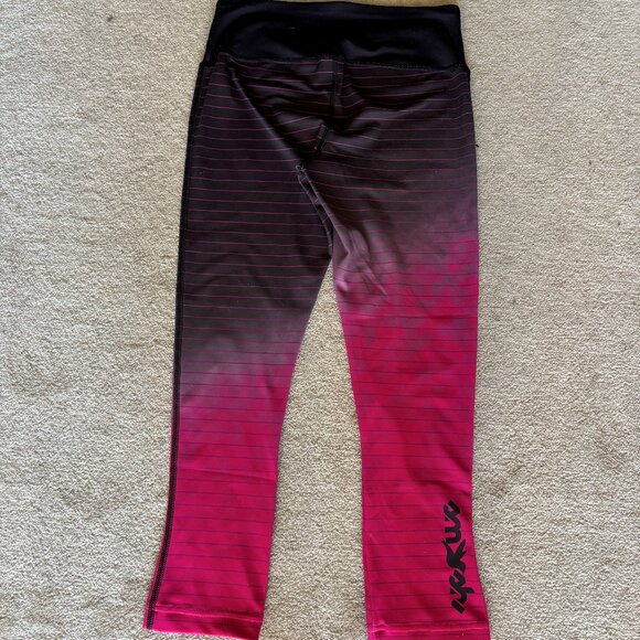Black/Pink Spandex Workout Pants - Picture 2 of 2